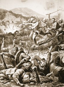 Second-Lieutenant Dallas-Moor rallies a detachment which had momentarily broken before a furious Turkish assault